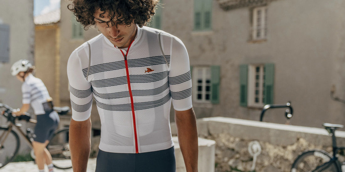 Café du Cycliste Mona Men's Superlight Jersey Radtrikot Mariniere