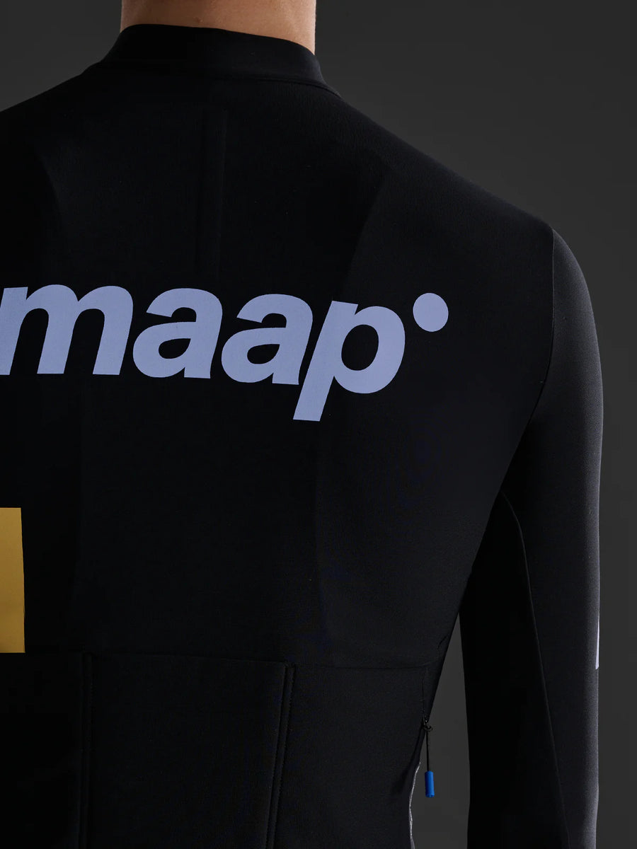 Maap Men's Thermal Training LS Jersey Radtrikot langarm Black Lavender