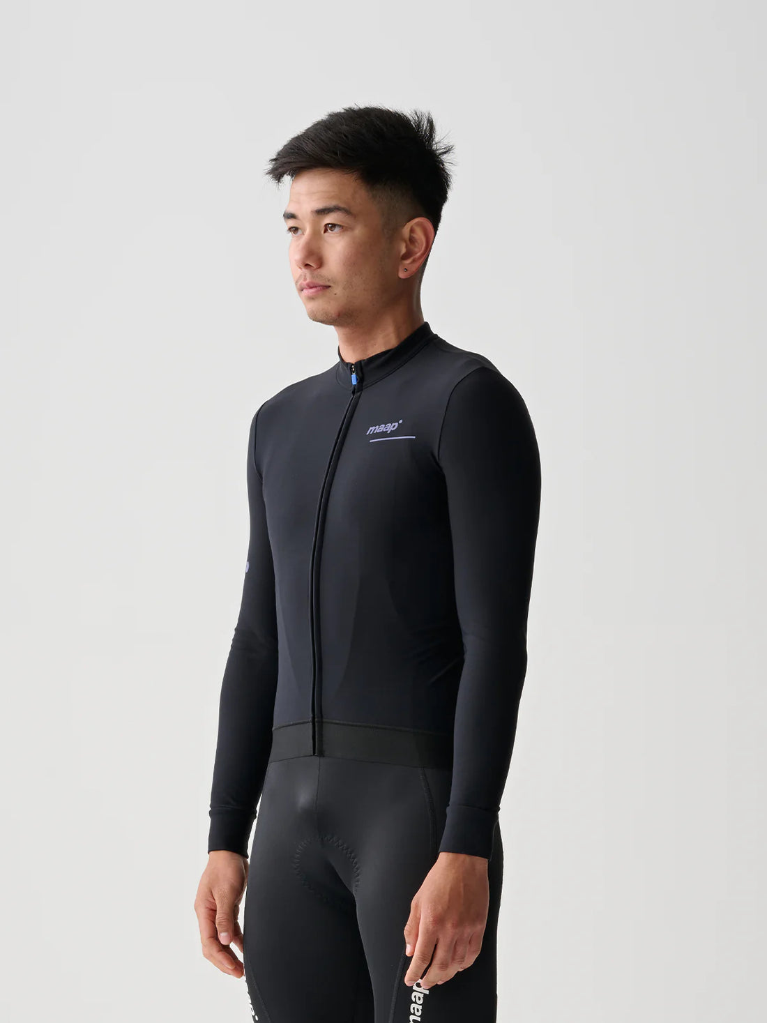 Maap Men's Thermal Training LS Jersey Radtrikot langarm Black Lavender