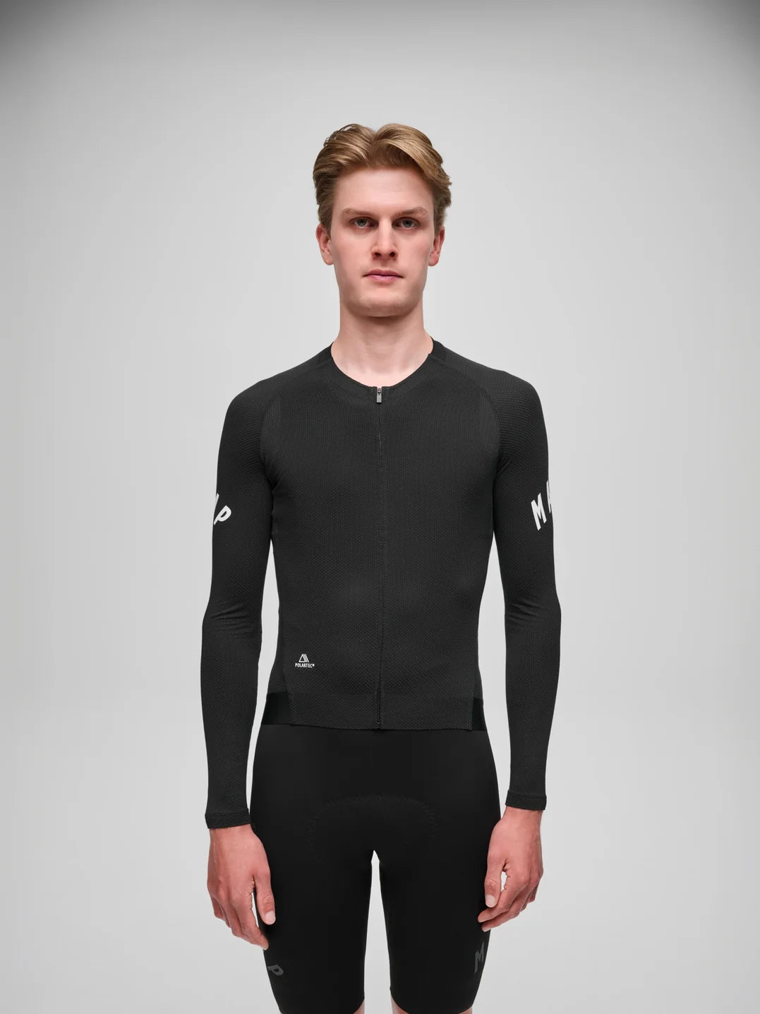 Maap Men's Apex Aeon LS Jersey Radtrikot langarm Black/White