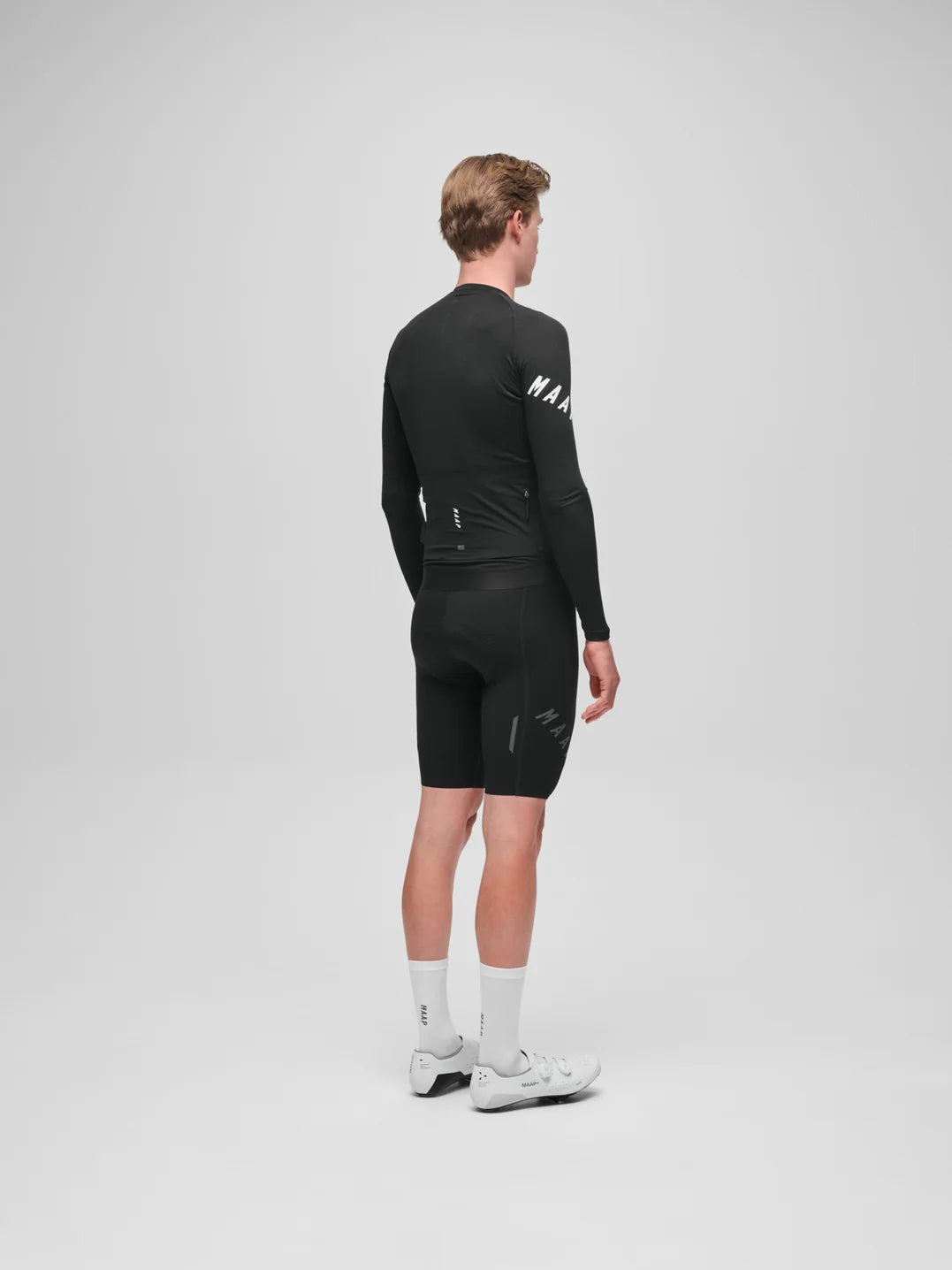 Maap Men's Apex Aeon LS Jersey Radtrikot langarm Black/White