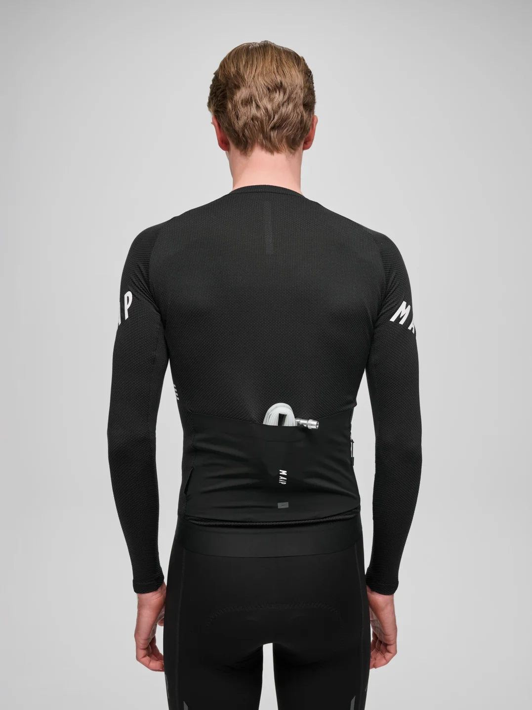 Maap Men's Apex Aeon LS Jersey Radtrikot langarm Black/White