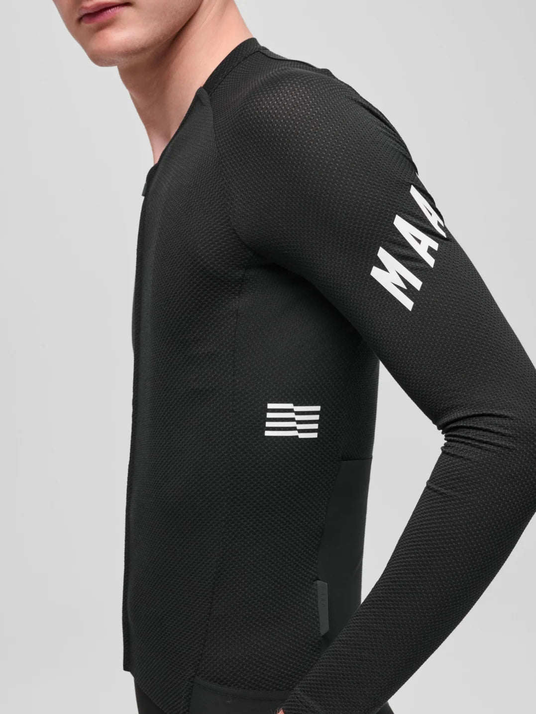 Maap Men's Apex Aeon LS Jersey Radtrikot langarm Black/White