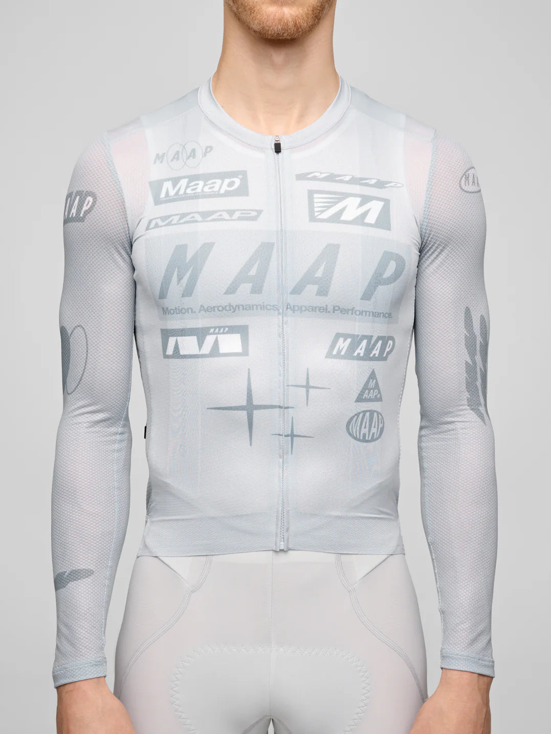 Maap Men's Drome Pro Air LS Jersey 3.0 Radtrikot langarm Ice Gray