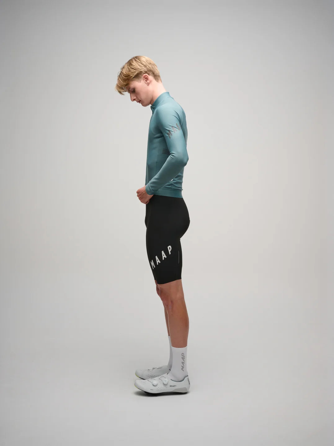 Maap Men's Apex Aeon Thermal LS Jersey Radtrikot langarm Atlantic
