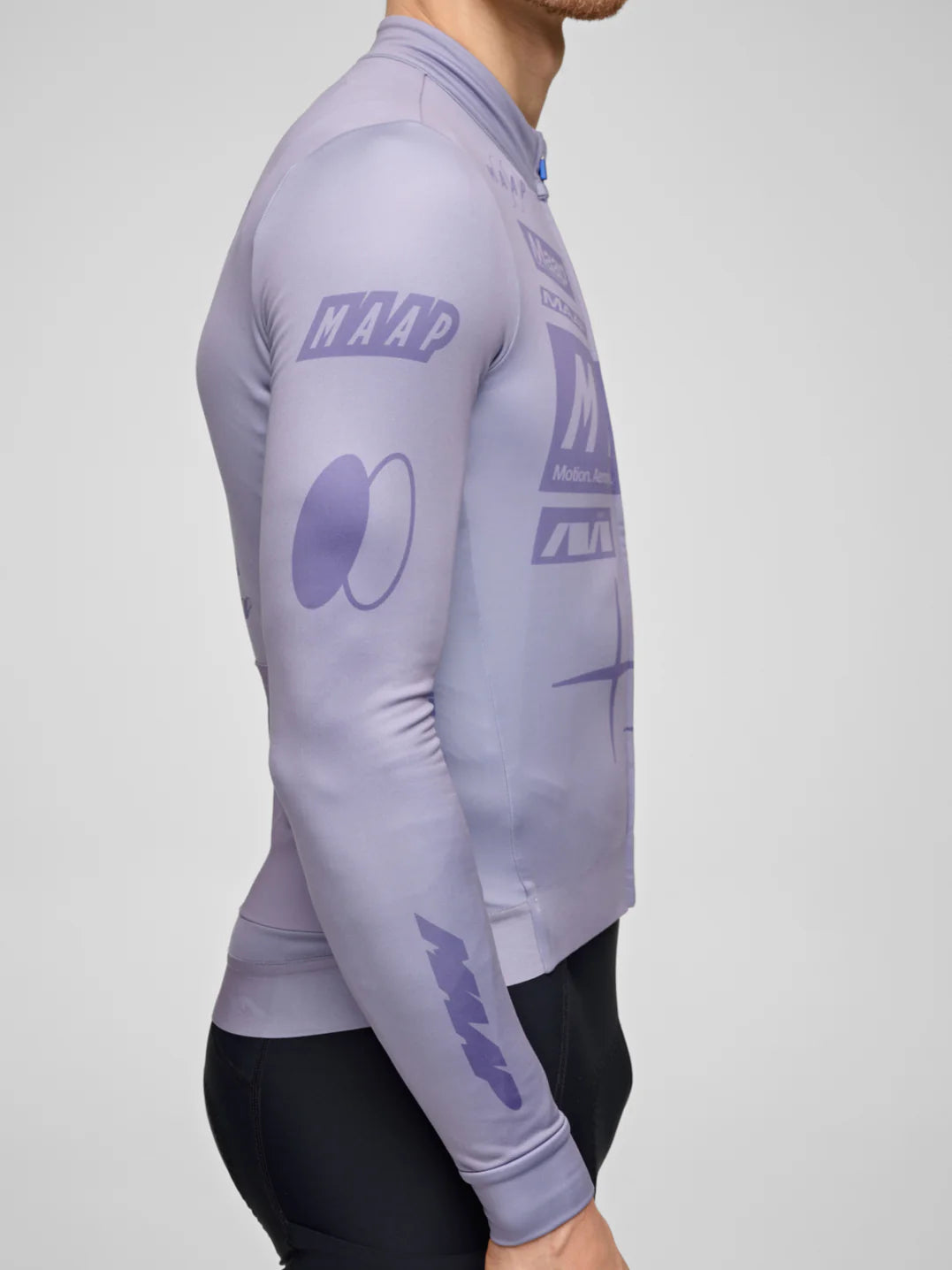 Maap Men's Drome Thermal Long Sleeve Jersey Radtrikot langarm Silver Bullet