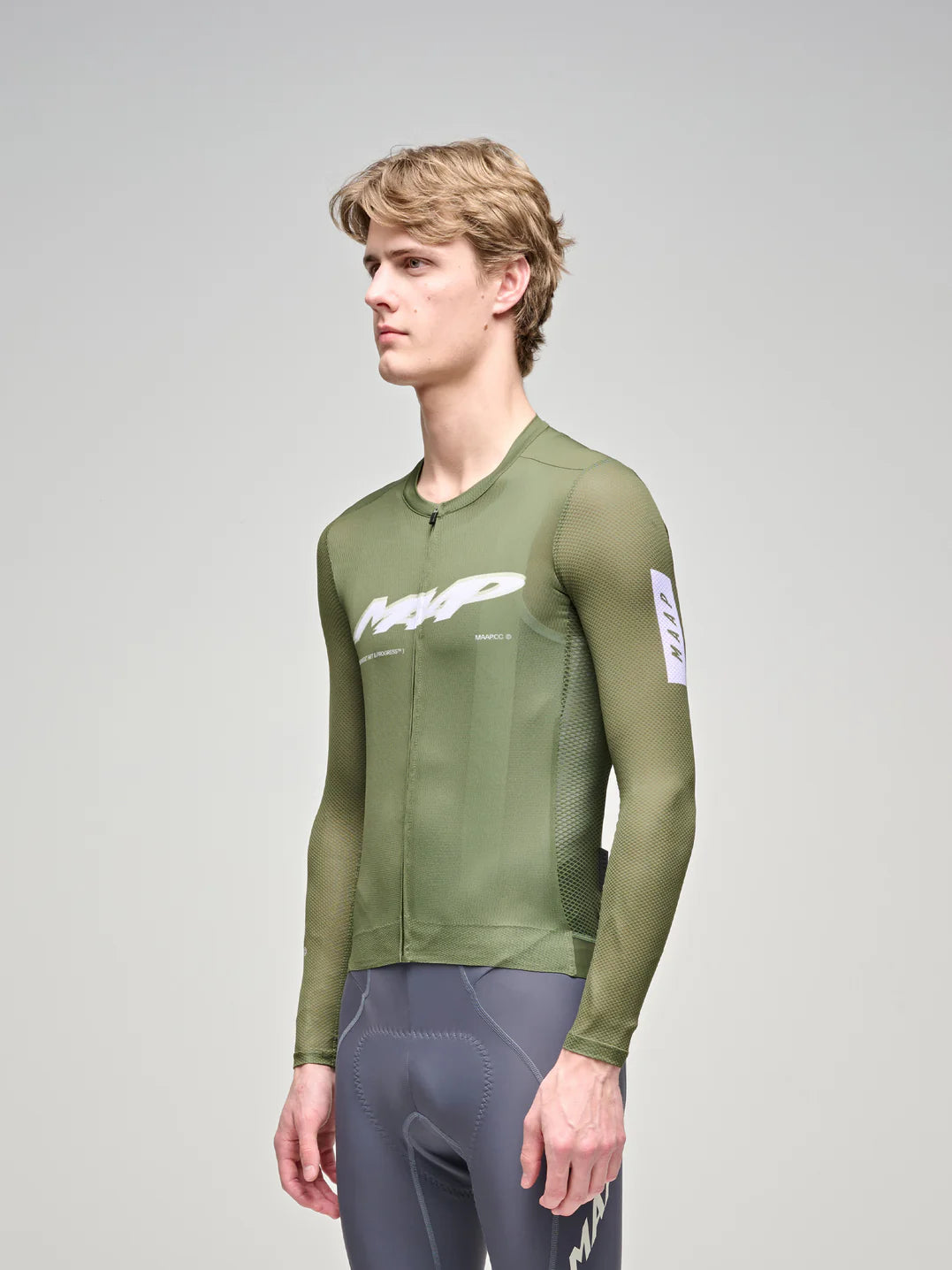 Maap Men's Blaze Pro Air LS Jersey 3.0 Radtrikot langarm Jungle Green