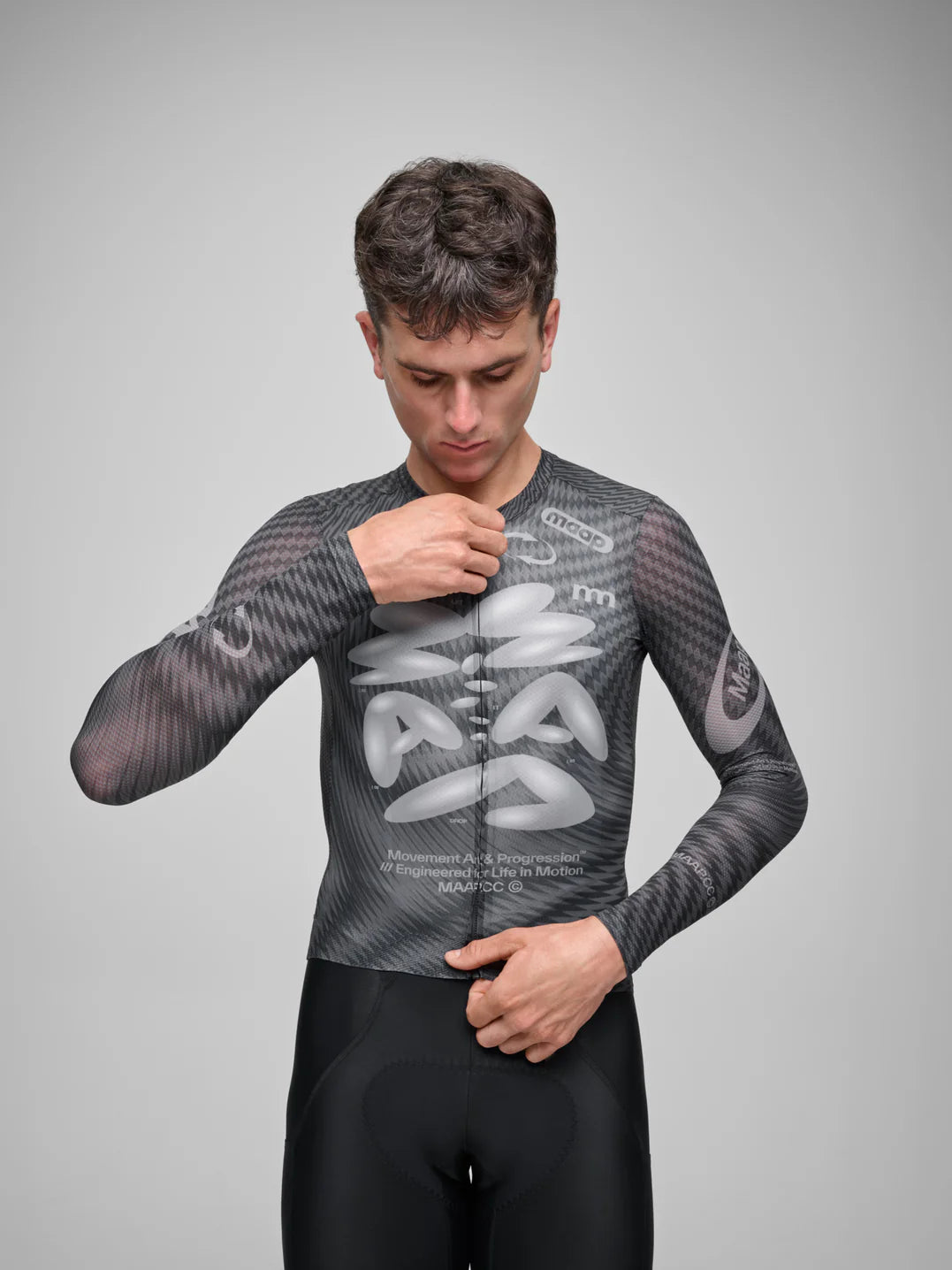 Maap Men's Spectrum Pro Air LS Jersey 3.0 Radtrikot Carbon Black
