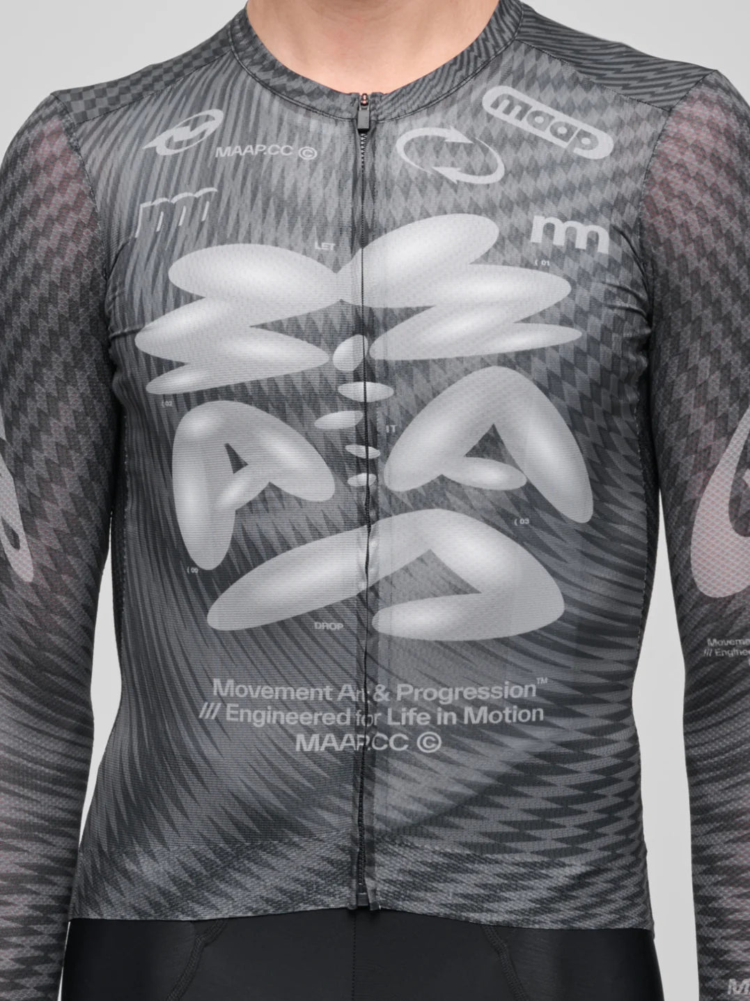 Maap Men's Spectrum Pro Air LS Jersey 3.0 Radtrikot Carbon Black