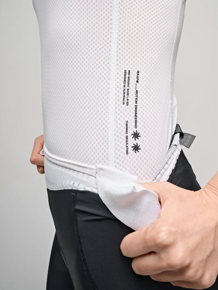Maap Women's Team Midweight  Base Layer Radunterhemd White