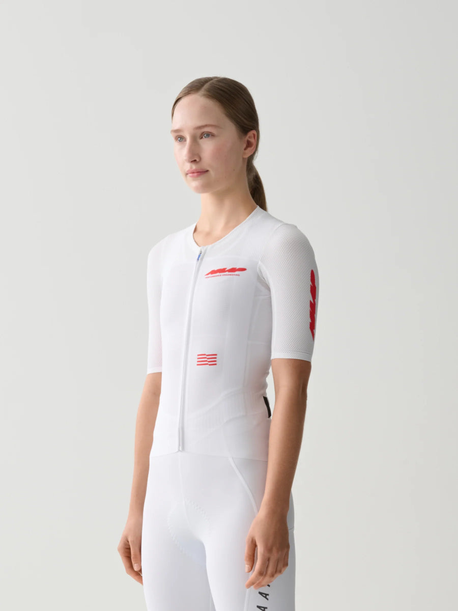 Maap Women's Eclipse Pro Race Jersey Radtrikot White/Infrared