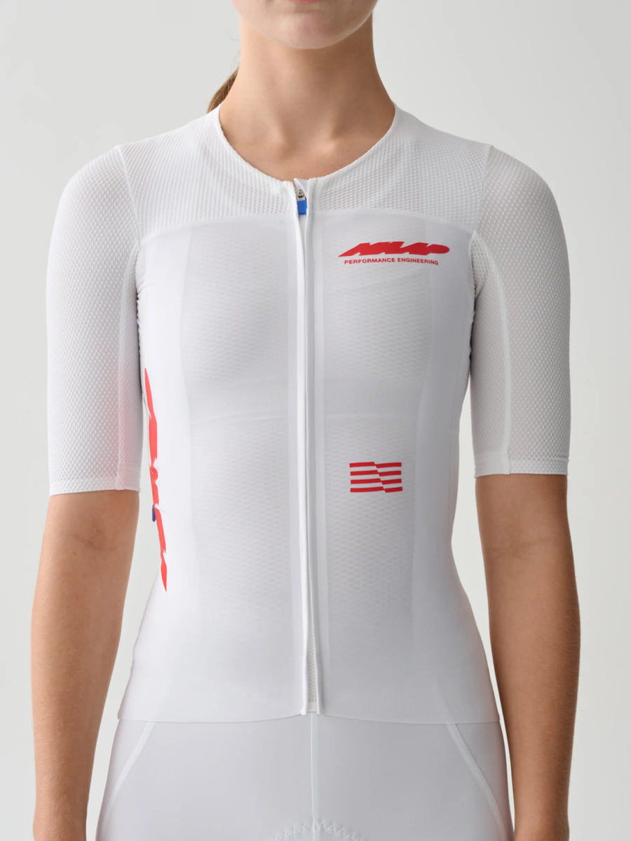 Maap Women's Eclipse Pro Race Jersey Radtrikot White/Infrared