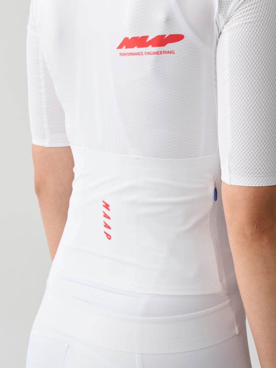 Maap Women's Eclipse Pro Race Jersey Radtrikot White/Infrared