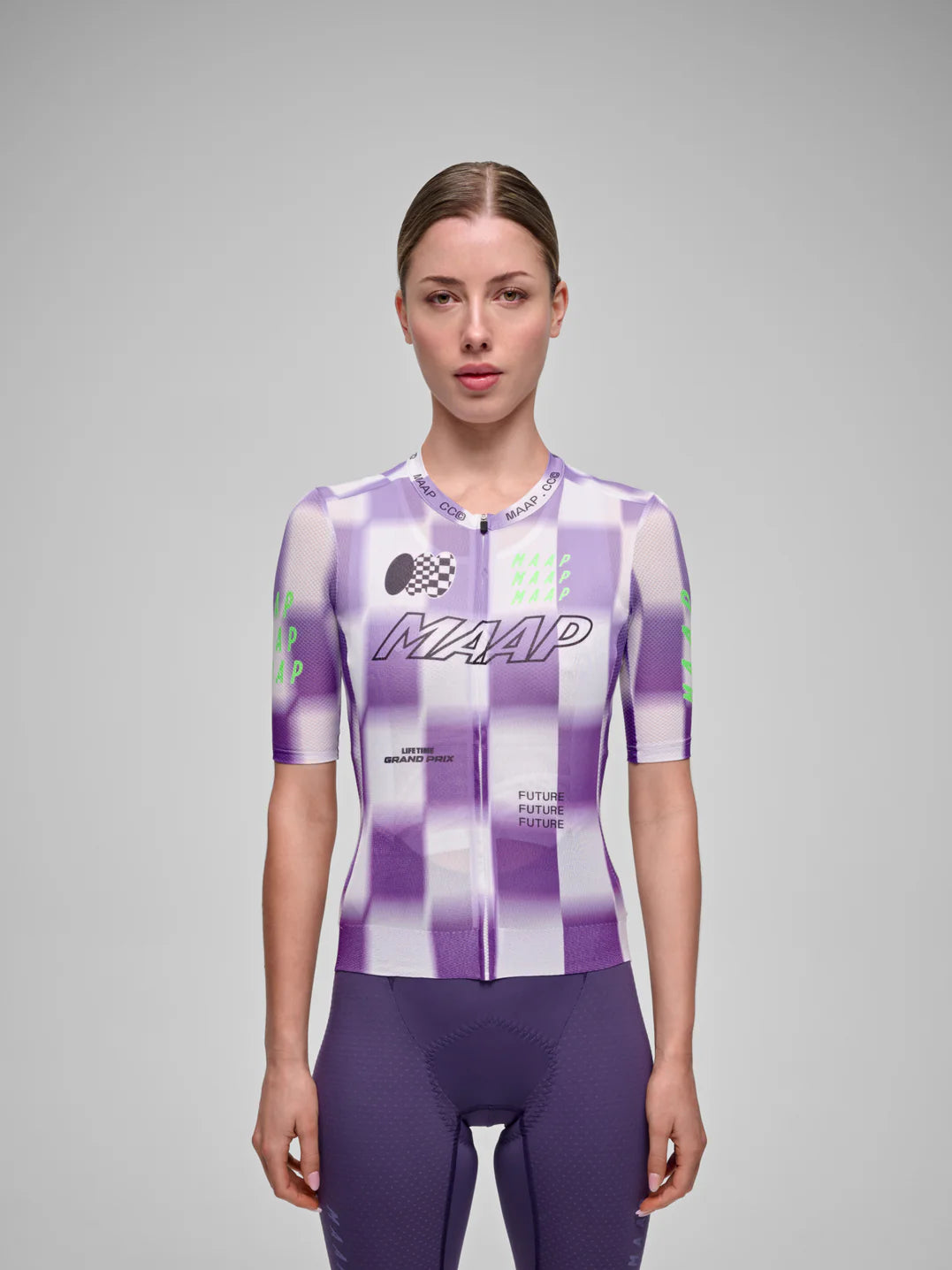 Maap Women's Life Time Grand Prix Pro Air Jersey 3.0 Radtrikot Violet/White