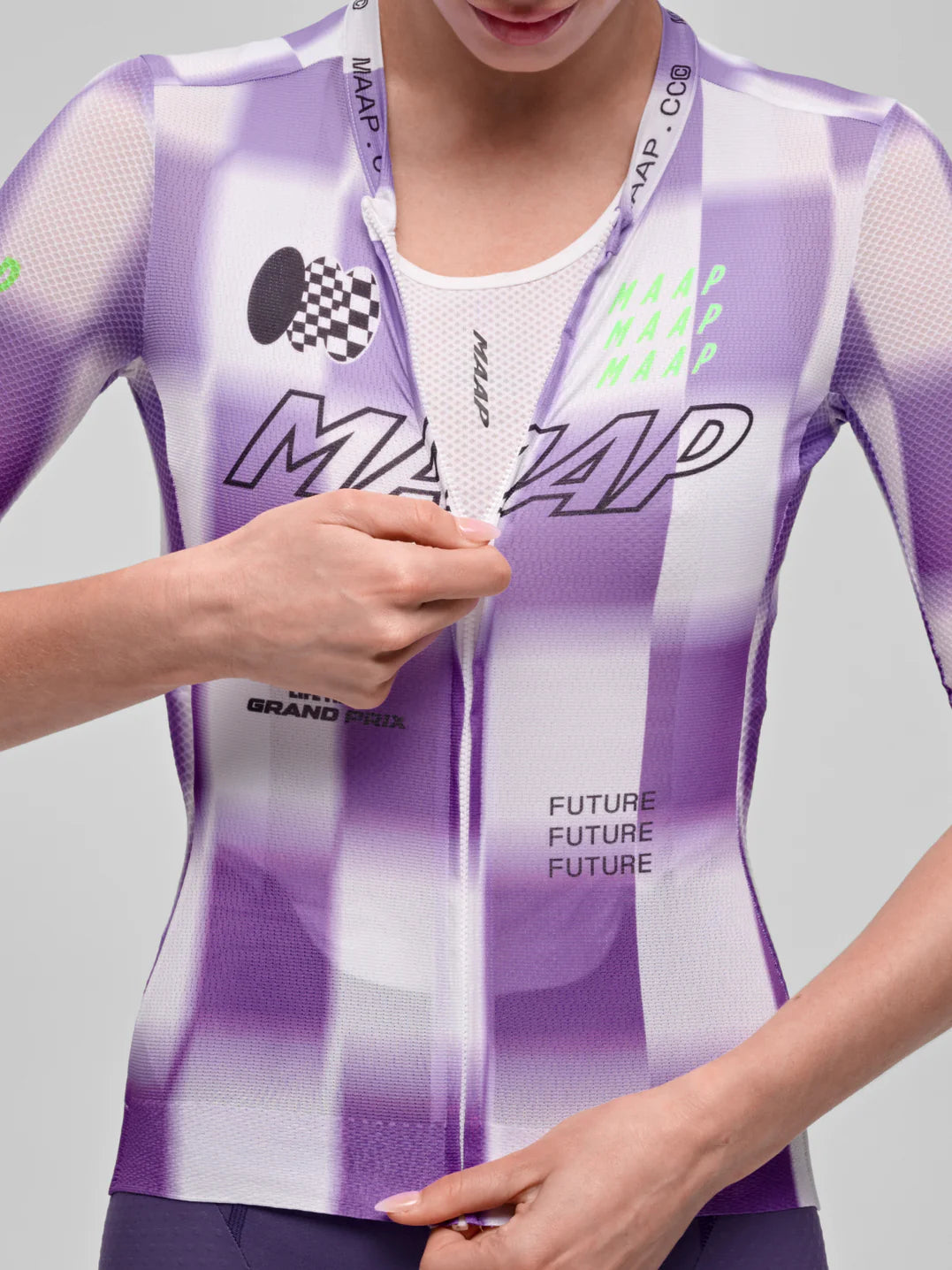 Maap Women's Life Time Grand Prix Pro Air Jersey 3.0 Radtrikot Violet/White