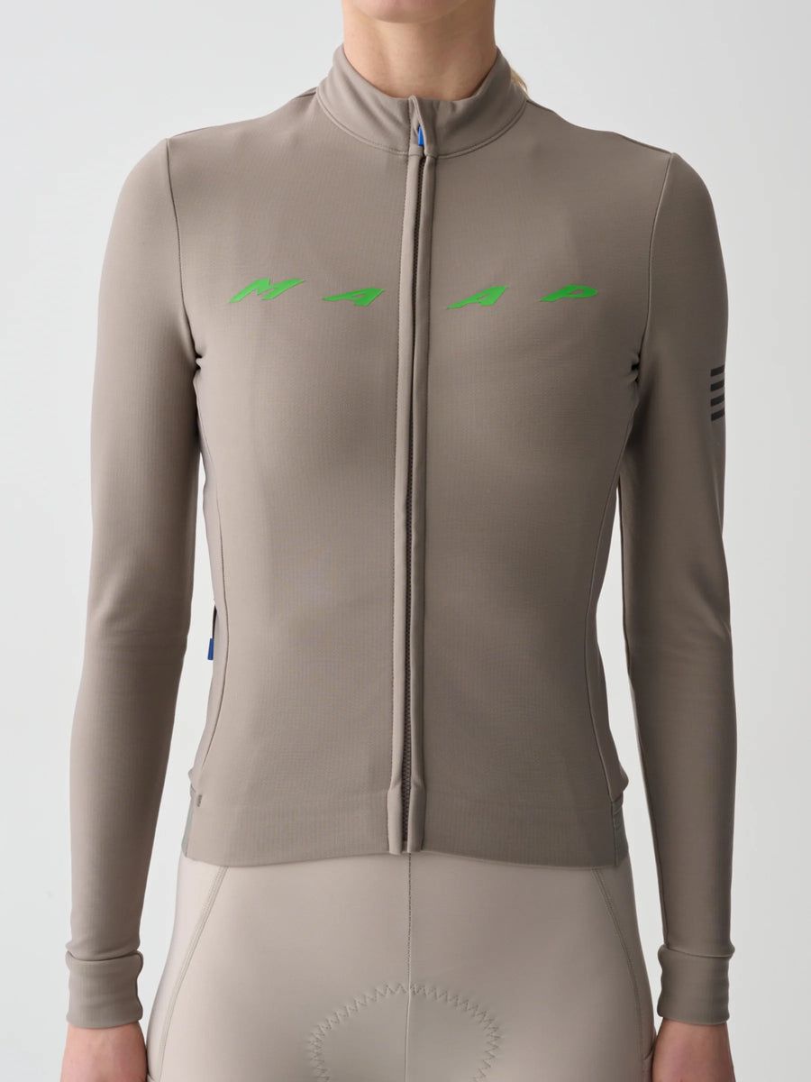 Maap Women's Evade Thermal LS Jersey 2.0 Radtrikot langarm Fungi