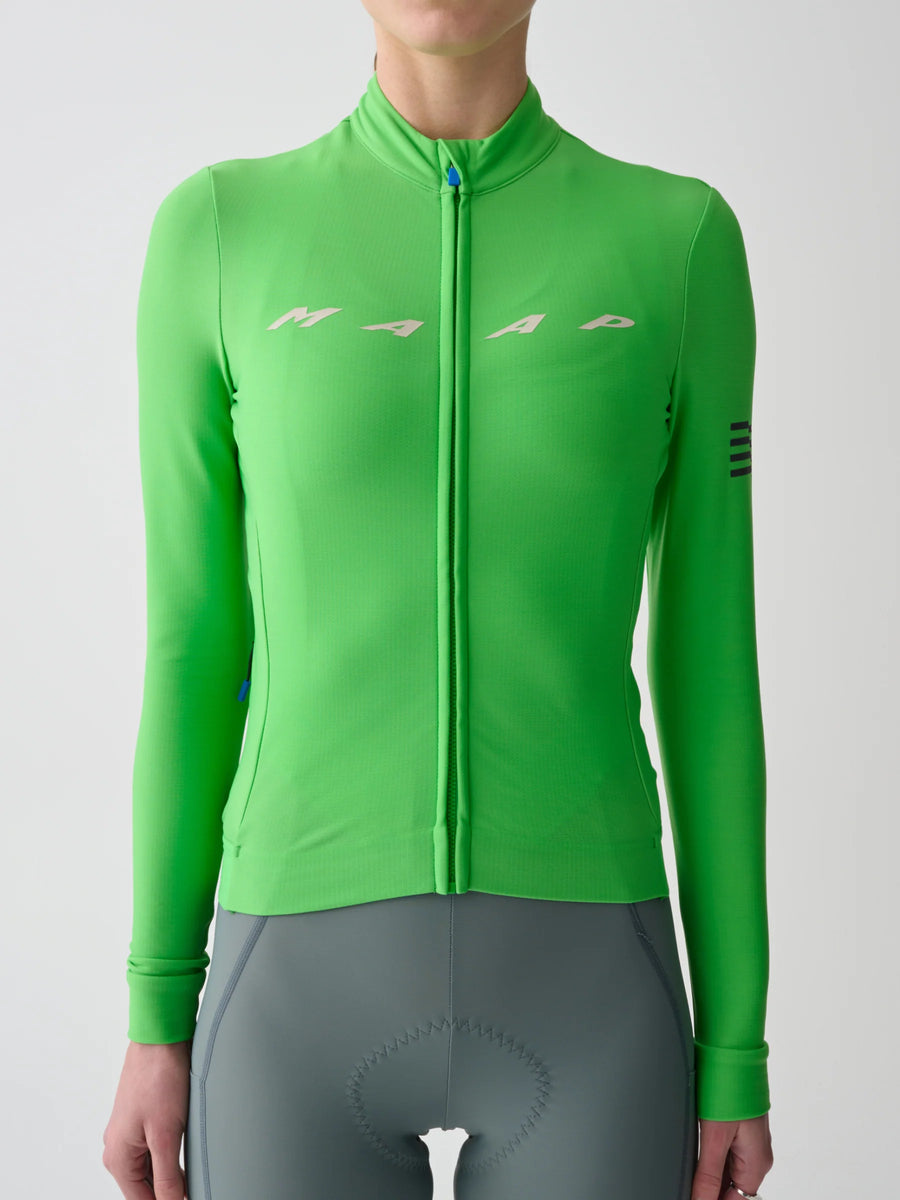 Maap Women's Evade Thermal LS Jersey 2.0 Radtrikot langarm Limedrop