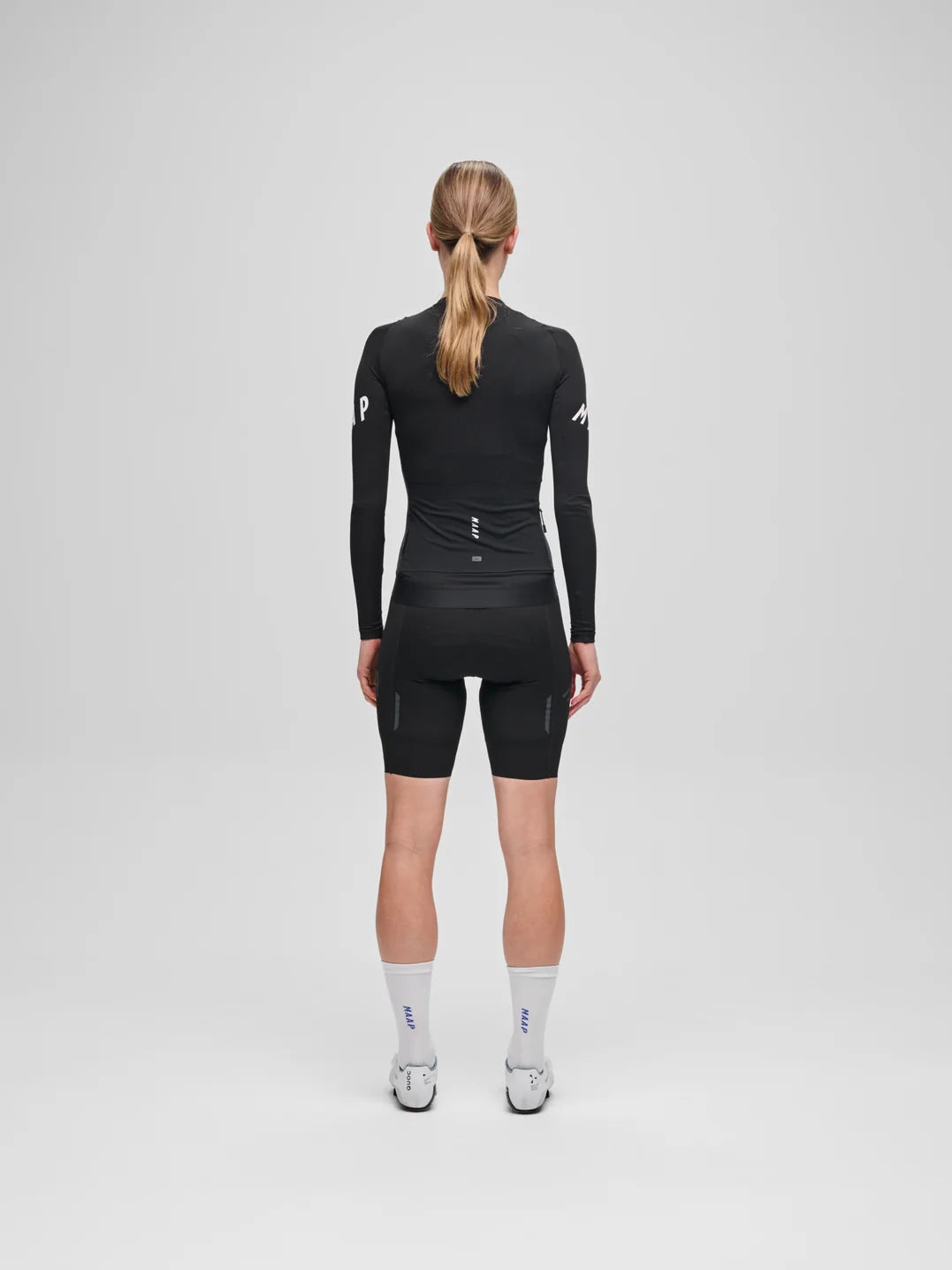 Maap Women's Apex Aeon LS Jersey Radtrikot langarm Black/White
