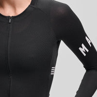 Maap Women's Apex Aeon LS Jersey Radtrikot langarm Black/White