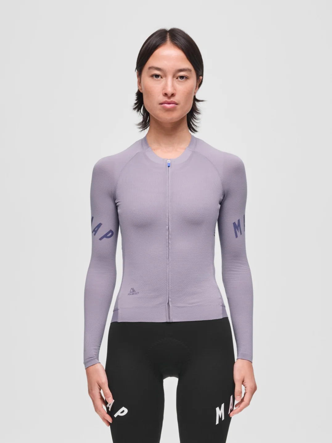 Maap Women's Apex Aeon LS Jersey Radtrikot langarm Lavender Grey