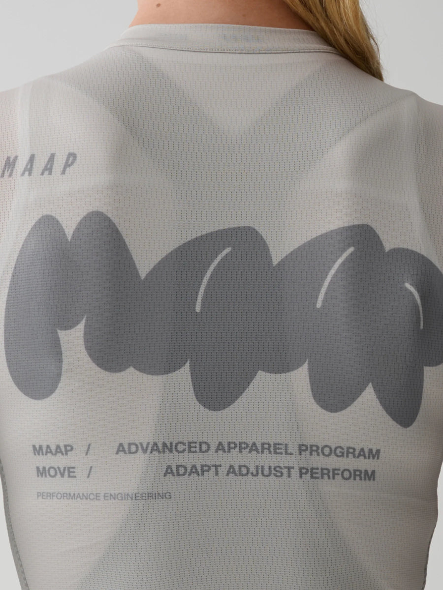 Maap Women's Women's Aerate Pro Air LS Jersey 3.0 Radtrikot langarm Fog