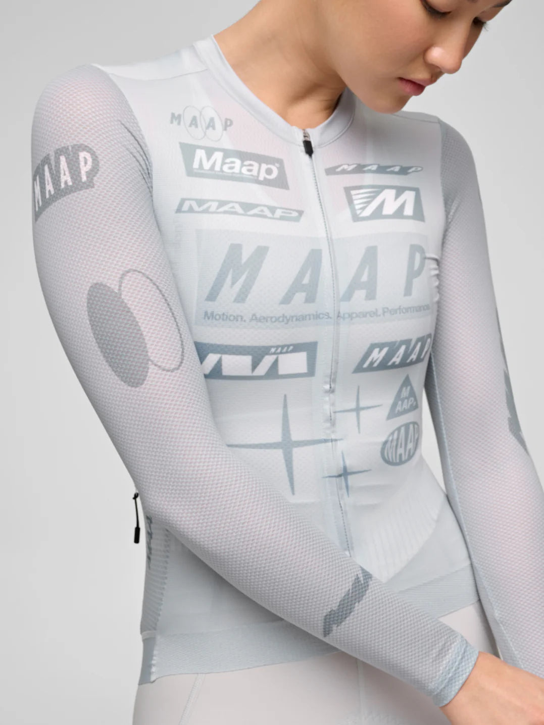Maap Women's Drome Pro Air LS Jersey 3.0 Radtrikot langarm Ice Gray