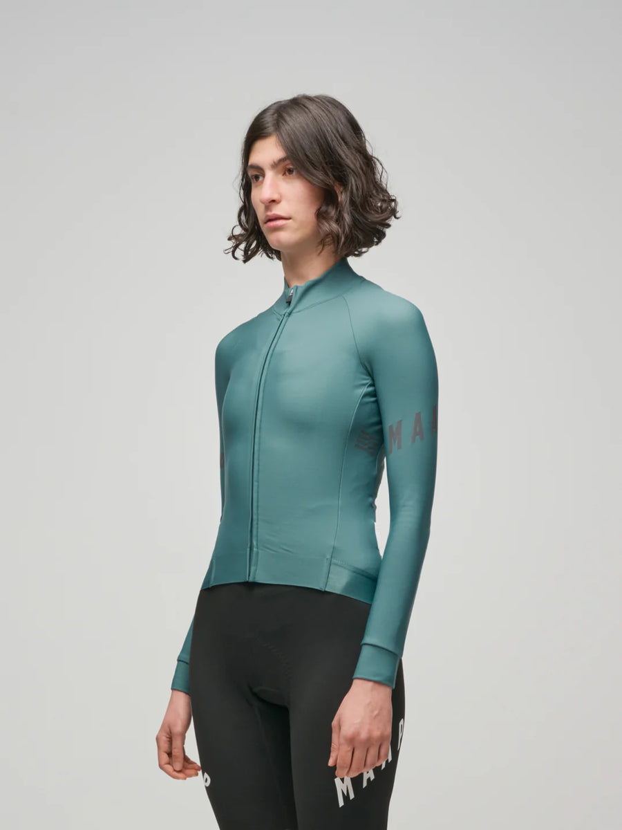 Maap Women's Aeon Thermal LS Jersey Radtrikot langarm Atlantic