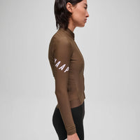 Maap Women's Apex Aeon Thermal LS Jersey Radtrikot langarm Espresso