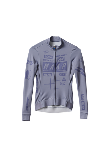Maap Women's Drome Thermal Long Sleeve Jersey Radtrikot langarm Silver Bullet