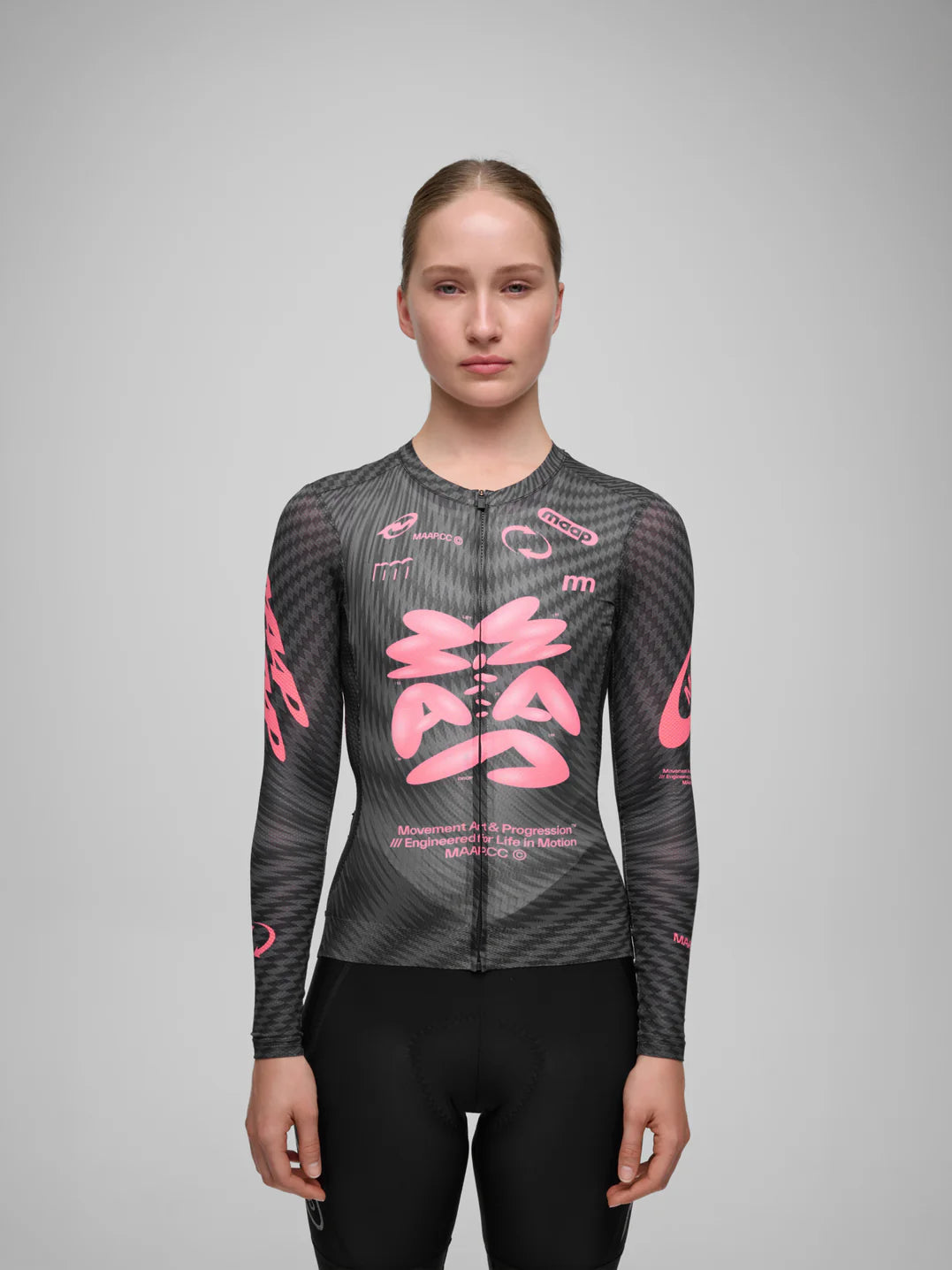 Maap Women's Spectrum Pro Air LS Jersey 3.0 Radtrikot langarm Carbon Rose