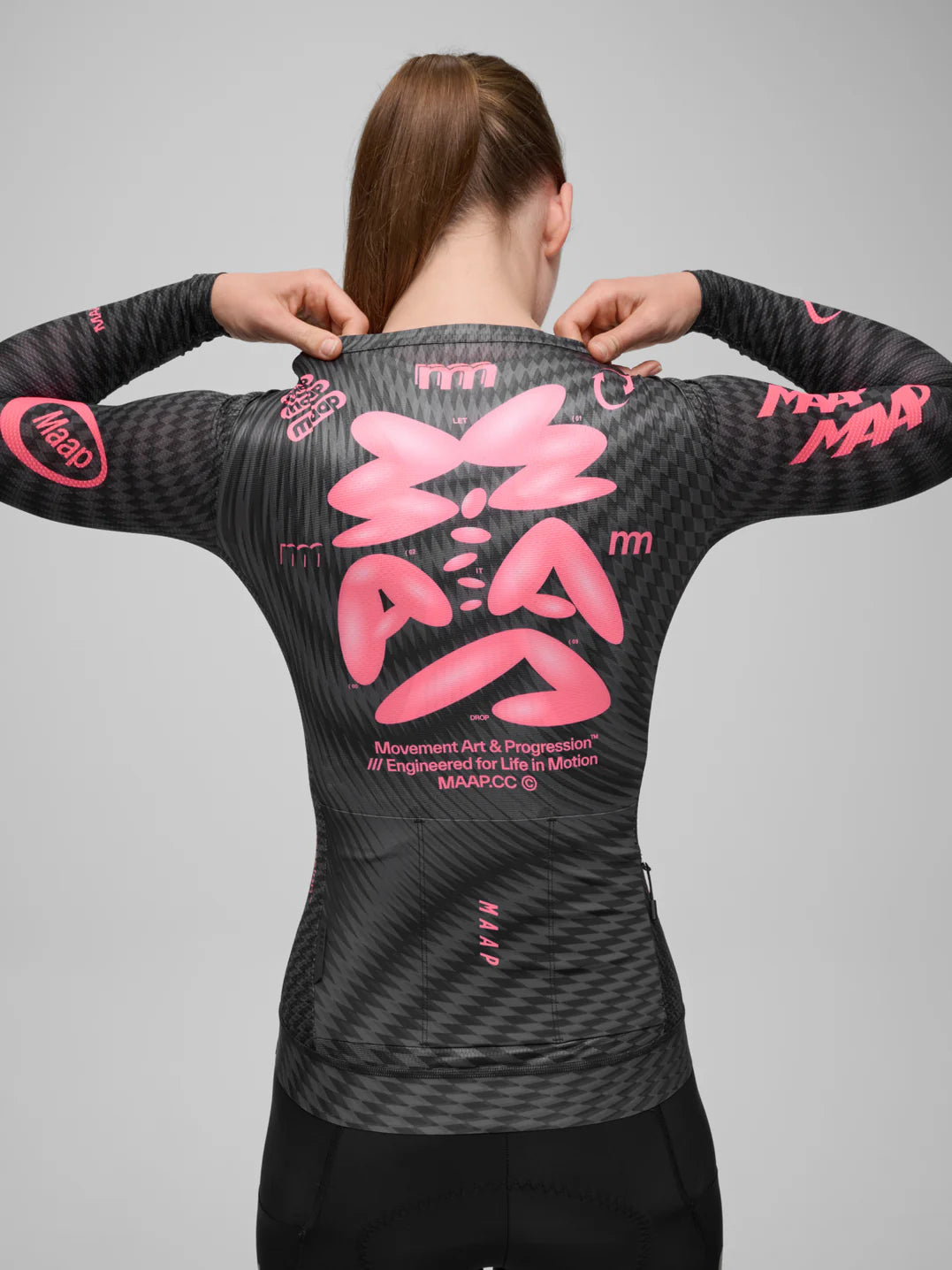 Maap Women's Spectrum Pro Air LS Jersey 3.0 Radtrikot langarm Carbon Rose