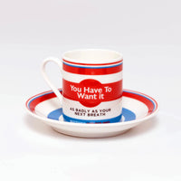 Handmade Cyclist Mathieu van Der Poel Espressotasse & Untertasse