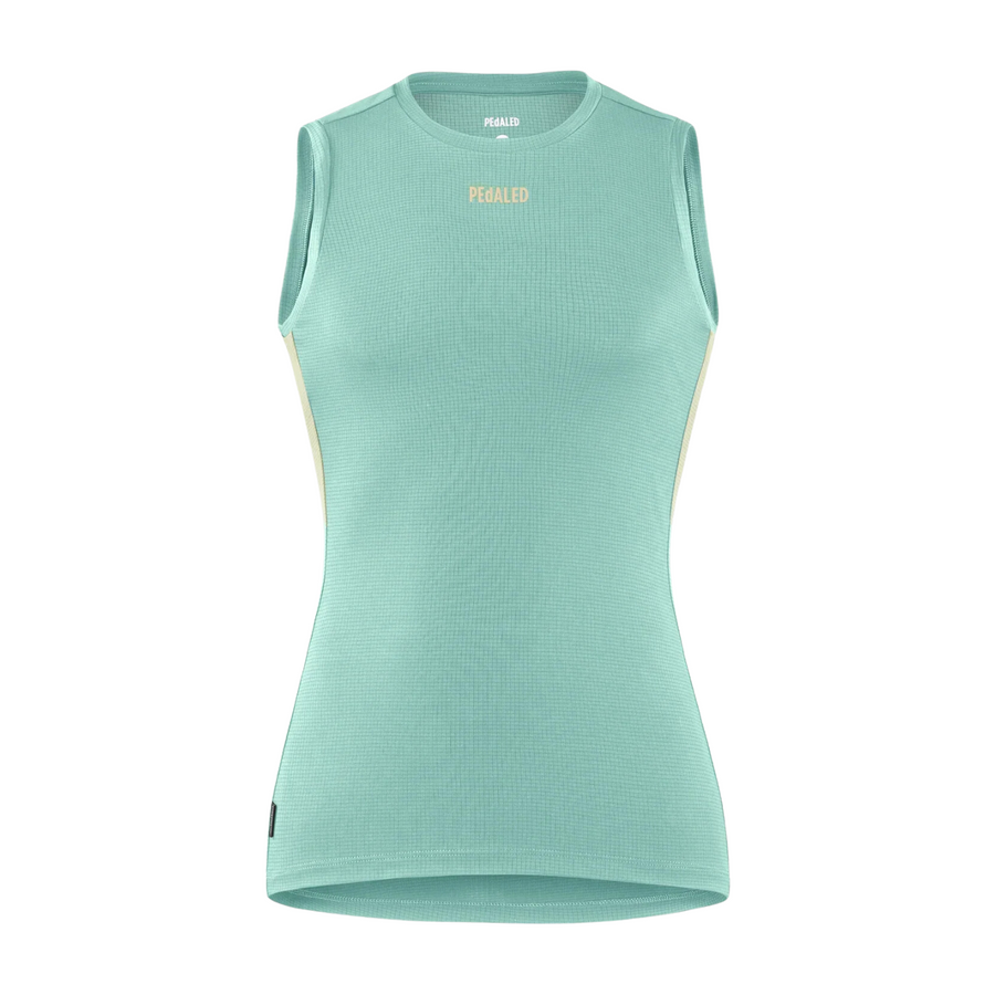 Pedaled Odyssey Power Dry® Women's Base Layer Sleeveless Radunterhemd ärmellos Light Green