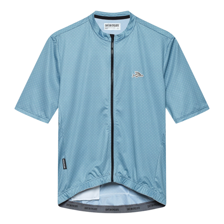 Café du Cycliste Fleurette V2 Men's Lightweight Cycling Jersey Radtrikot Deep Water