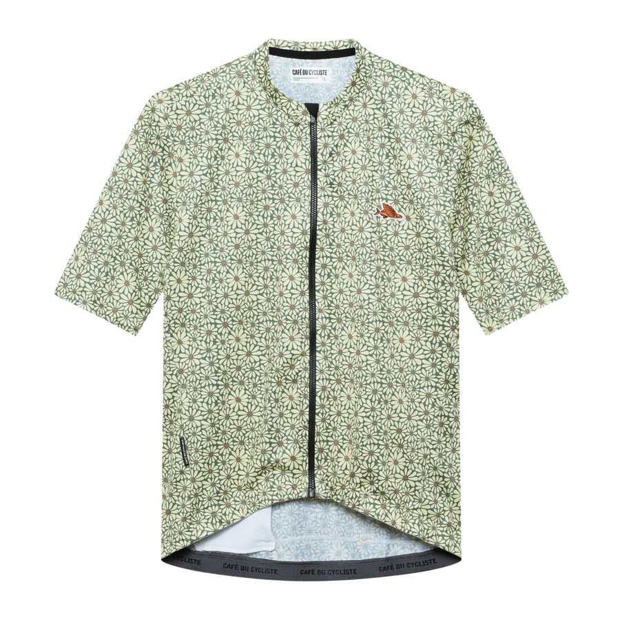 Café du Cycliste Fleurette V2 Men's Lightweight Cycling Jersey Radtrikot Daisy Naples Yellow