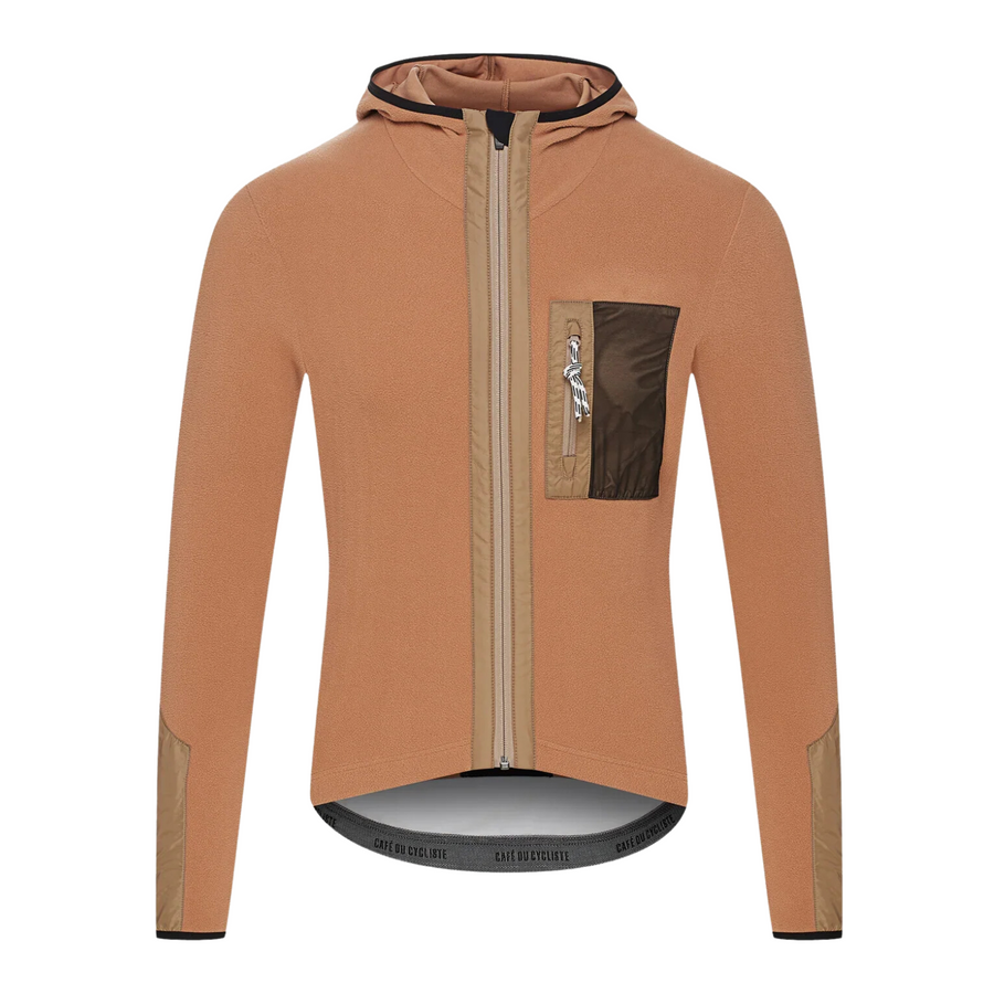 Café du Cycliste Ingrid Men's Microfleece Cycling Jersey Long Sleeve Radtrikot langarm Cashew