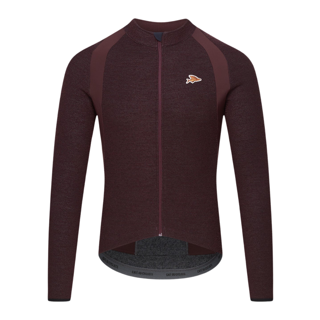 Café du Cycliste Marguerite Men's Long Sleeve Merino Cycling Jersey Radtrikot langarm Quetsche