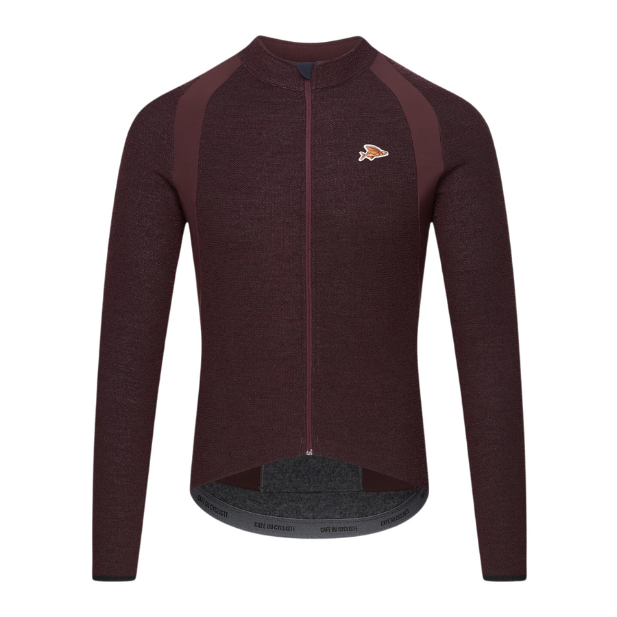 Café du Cycliste Marguerite Men's Long Sleeve Merino Cycling Jersey Radtrikot langarm Quetsche
