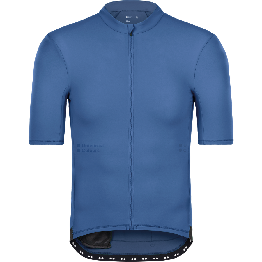Universal Colours Mono Men’s Thermal Short Sleeve Jersey Radtrikot French Blue