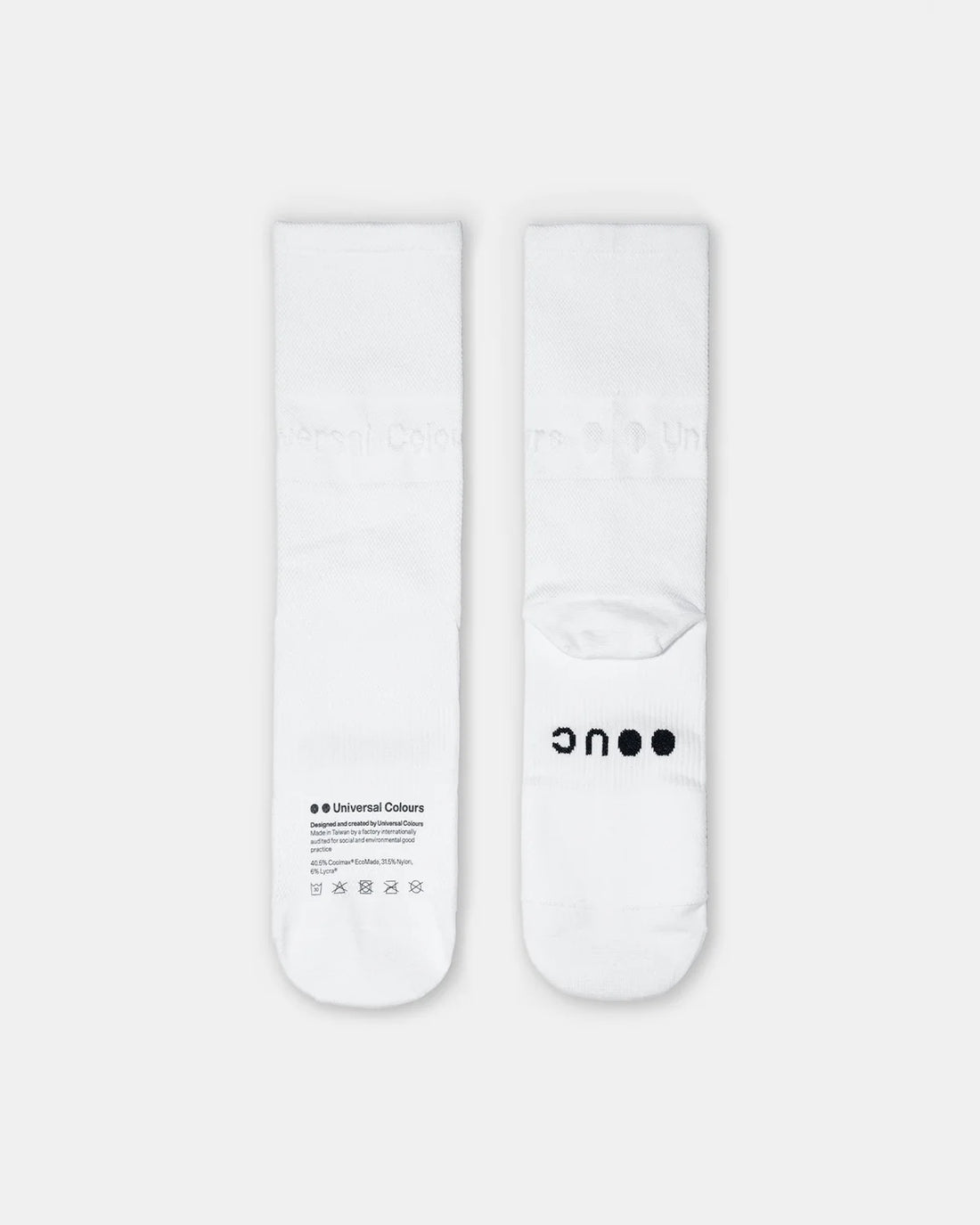Universal Colours Lightweight Summer Socks Radsocken White