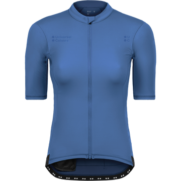 Universal Colours Mono Women’s Thermal Short Sleeve Jersey Radtrikot French Blue