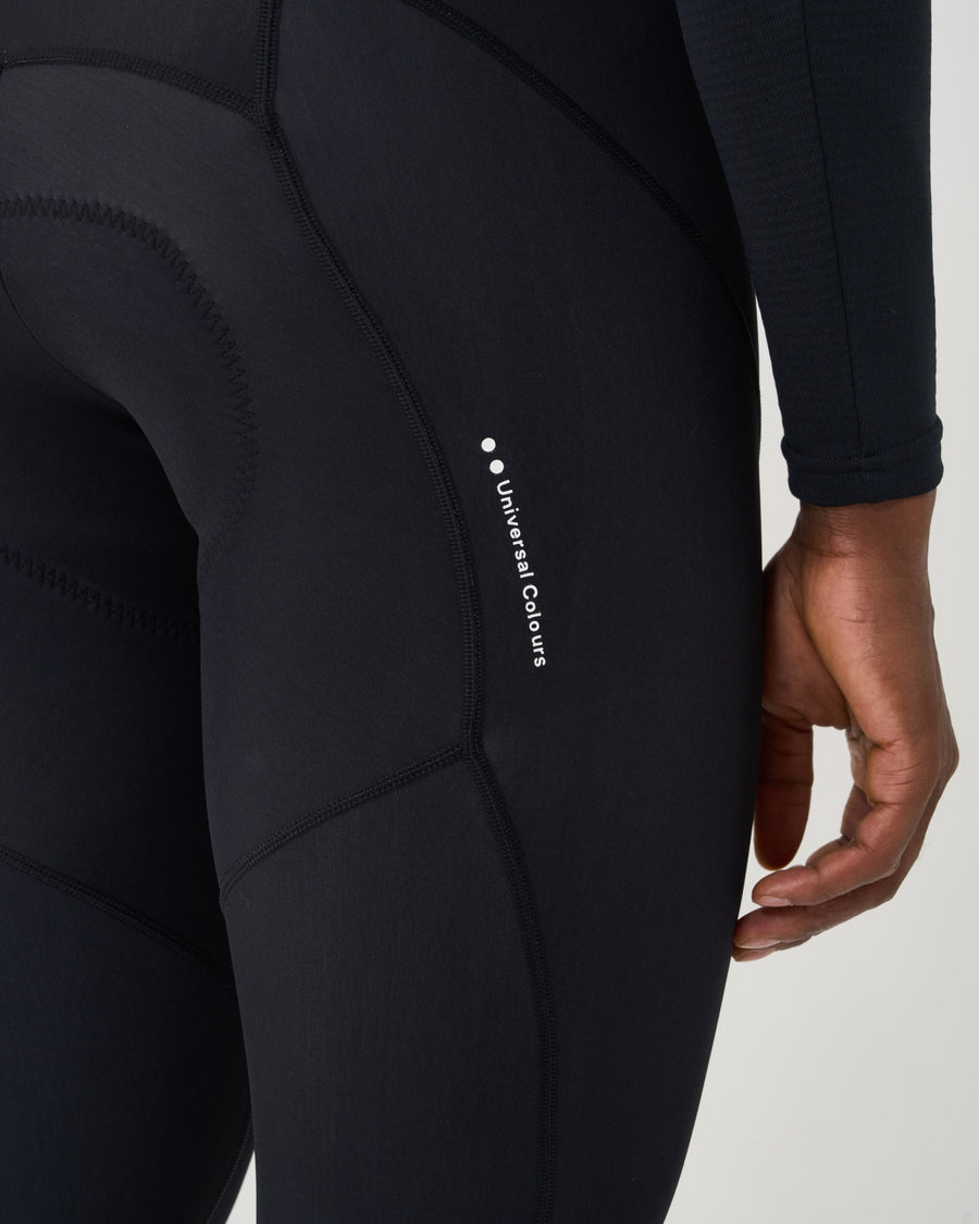 Universal Colors Mono Men's Bib Tight pantalon de vélo d'hiver Noir