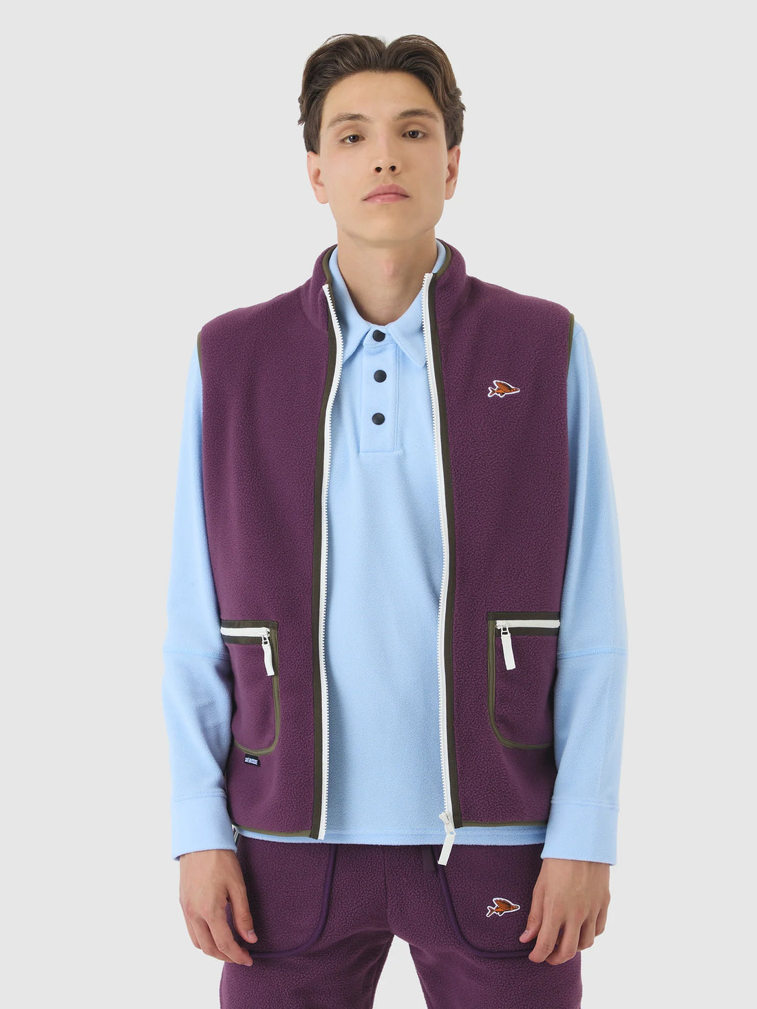 Café du Cycliste Cyrielle Unisex Fleece Gilet Quetsche