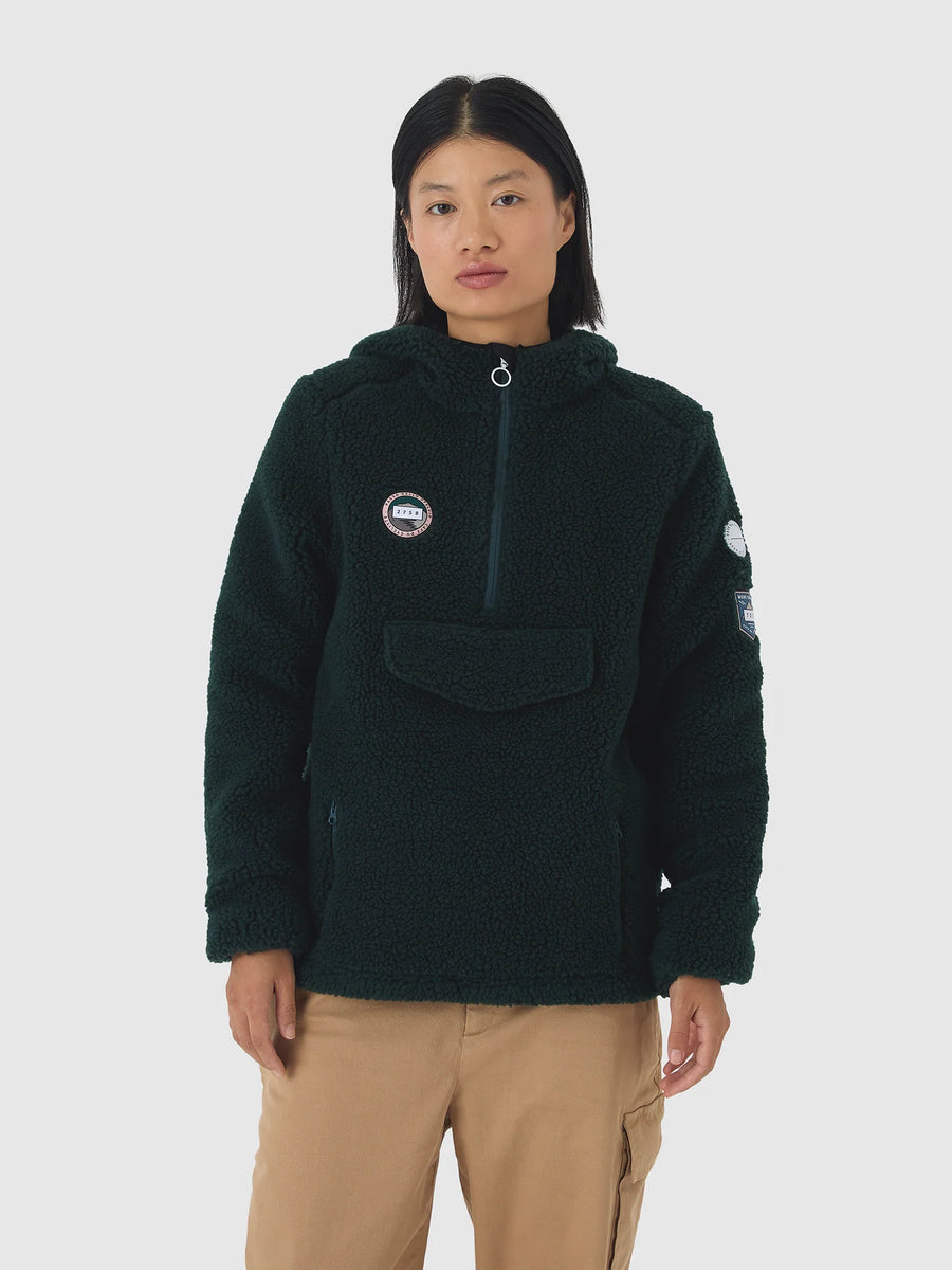 Café du Cycliste Ondine Unisex Fleece Top Dark Green