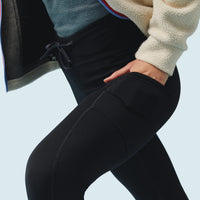 Café du Cycliste Zoe Women's Technical Leggings Training Leggings Black