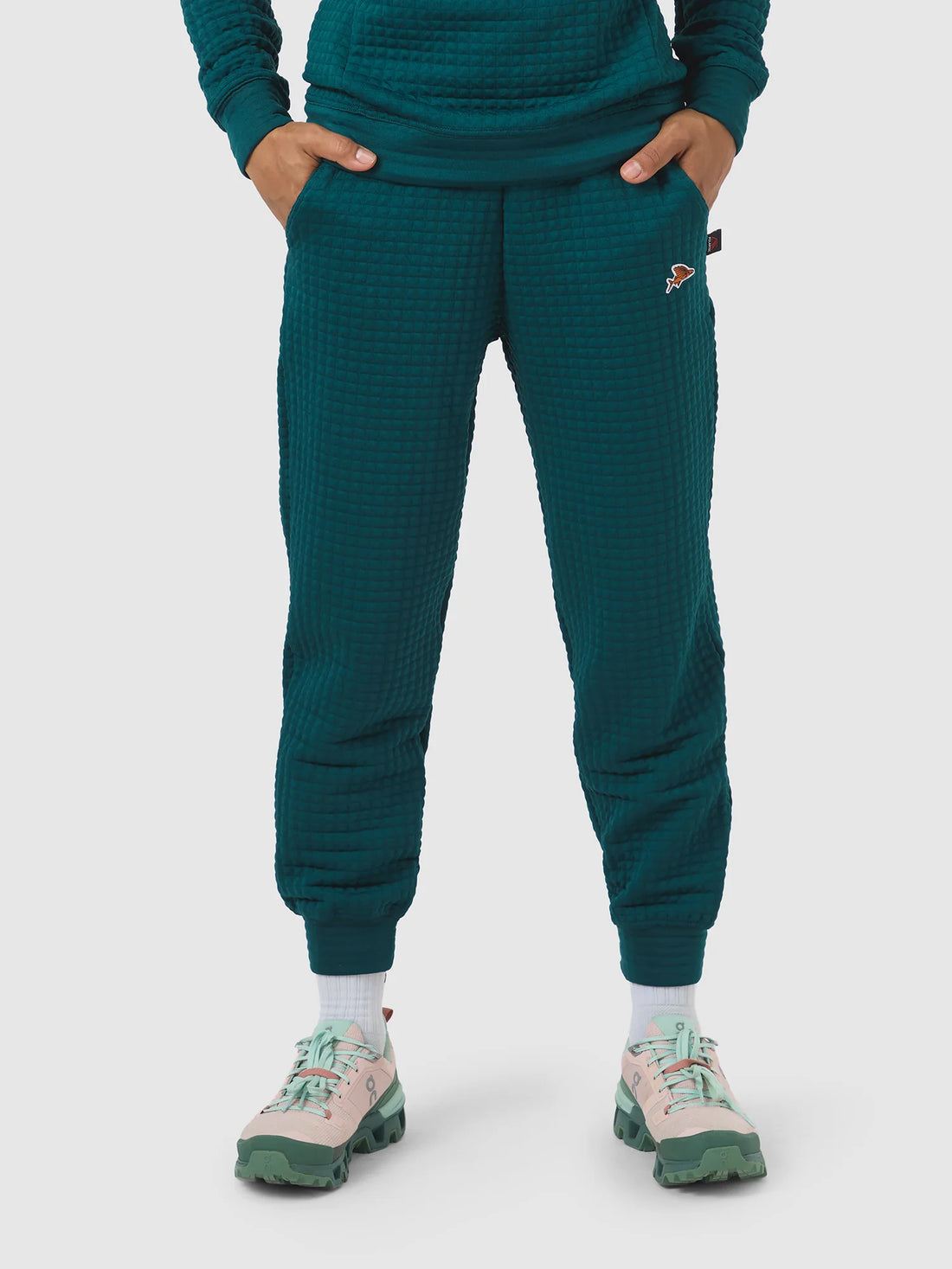 Café du Cycliste Louisa Women's Track Pants Laufhose Alpine Green