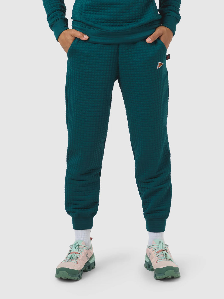Café du Cycliste Louisa Women's Track Pants Laufhose Alpine Green