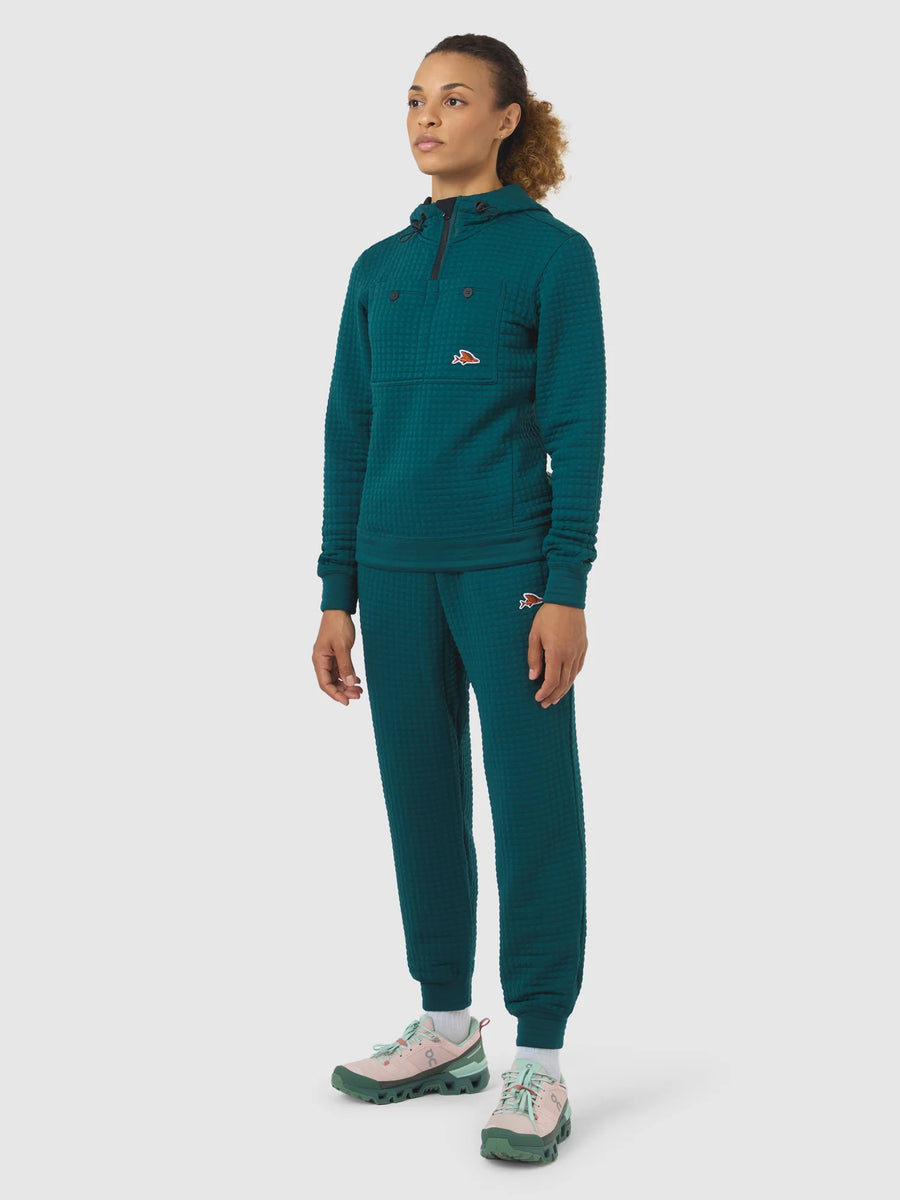 Café du Cycliste Louisa Women's Track Pants Laufhose Alpine Green