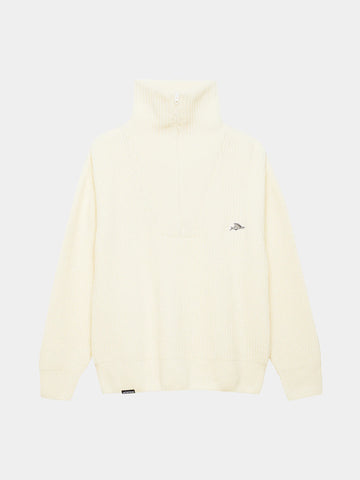 Café du Cycliste Alina Unisex Wool Pullover Chalk