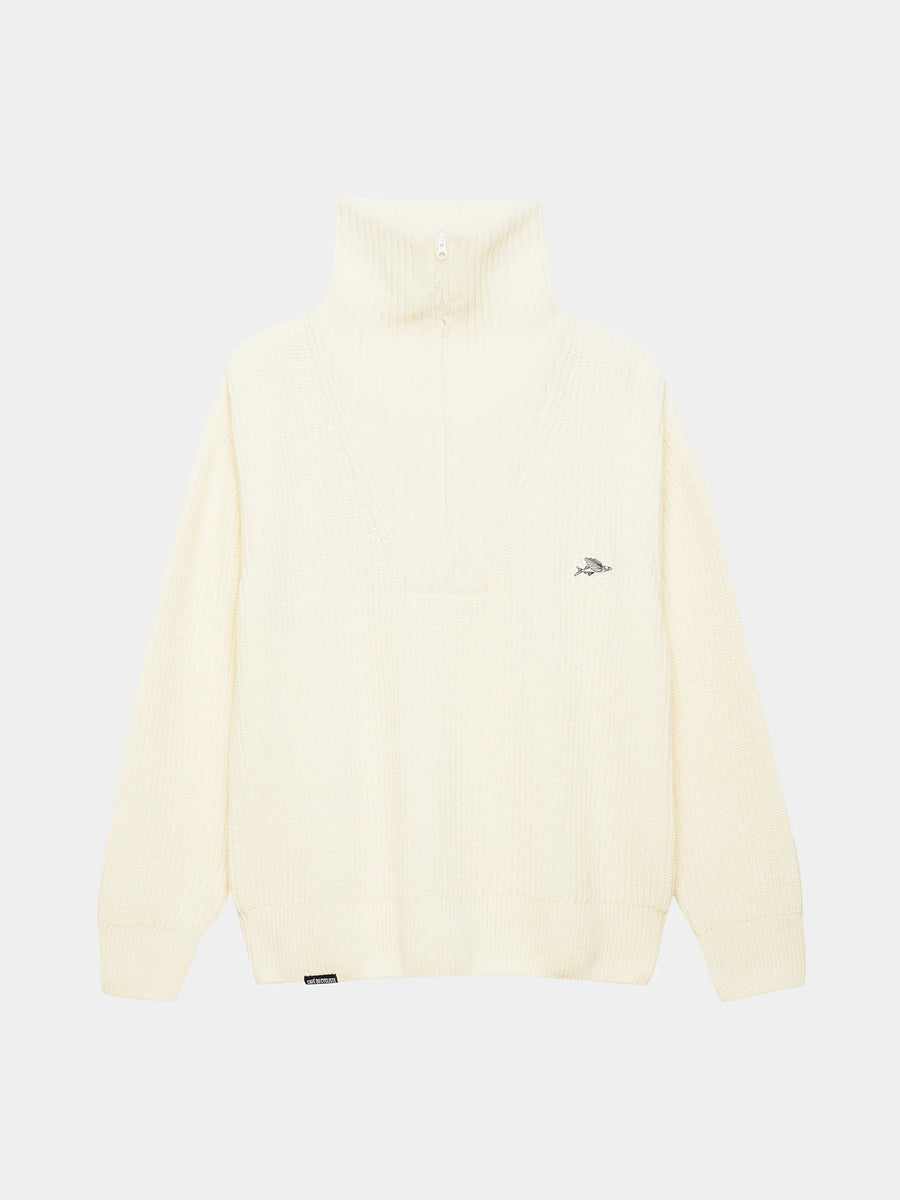 Café du Cycliste Alina Unisex Wool Pullover Chalk